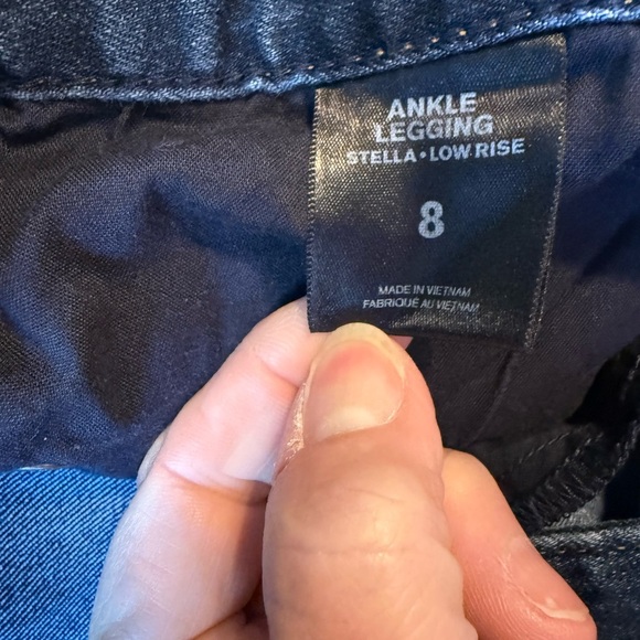 Women's Dark Blue Express Skinny Jean with zipper at bottom of pant leg - Picture 6 of 6